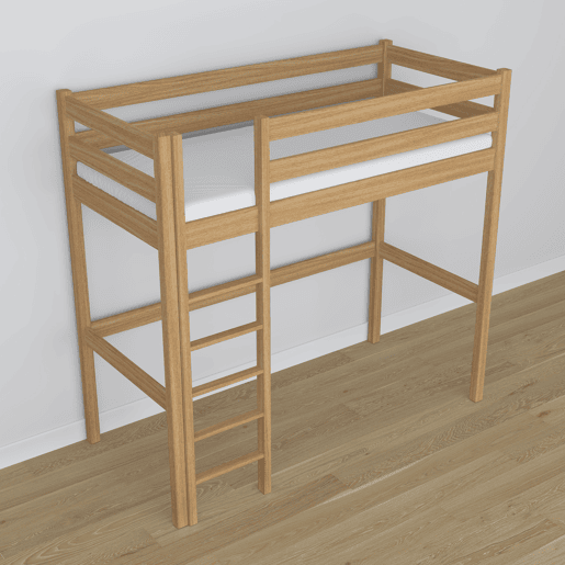 Cama mezzanine de carvalho N05 carvalho natural Cama mezzanine de carvalho N05 carvalho natural