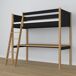 Cama alta de madera con escritorio N04 90x190 Cama alta de madera con escritorio N04 90x190 Negro