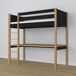 Cama alta de madera con escritorio N06 80x180 Cama alta de madera con escritorio N06 80x180 Negro