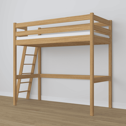 Cama mezzanine de carvalho N02 carvalho natural