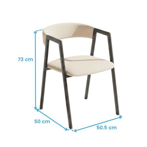 Conjunto de mesa de jantar fixa com 4 cadeiras, pacote de móveis para sala de estar, carvalho Bergam e bege.