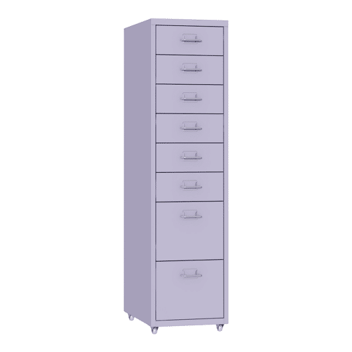 Armário de gavetas móvel Kökar com 8 gavetas 109x28x41 cm roxo en.casa