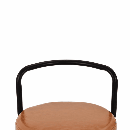 Banco de bar (4 unidades) - ergonómico, em PU resistente à água, com pernas de ferro, encosto e apoio para os pés - castanho