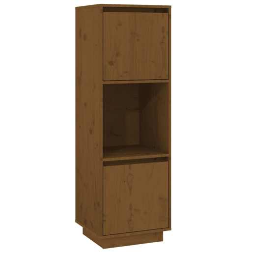 Armário alto - Bufete - Móvel de apoio 38x35x117 cm pinho maciço castanho mel pt551