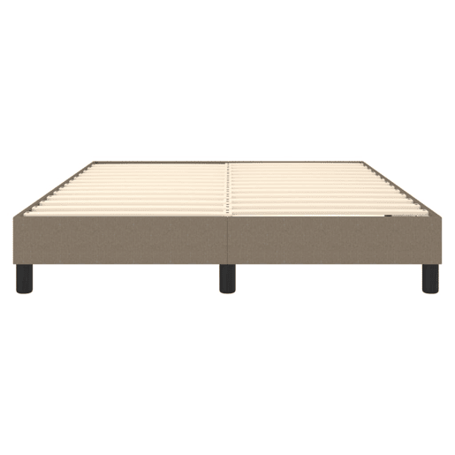 Estrutura de Cama de casal moderno com molas 140x190 cm tecido castanho-acinzentado