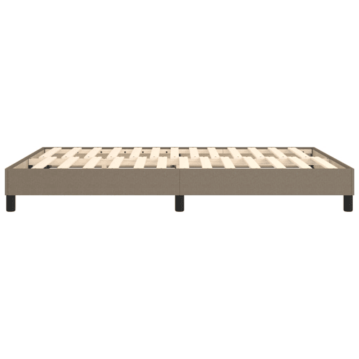 Estrutura de Cama de casal moderno com molas 140x190 cm tecido castanho-acinzentado