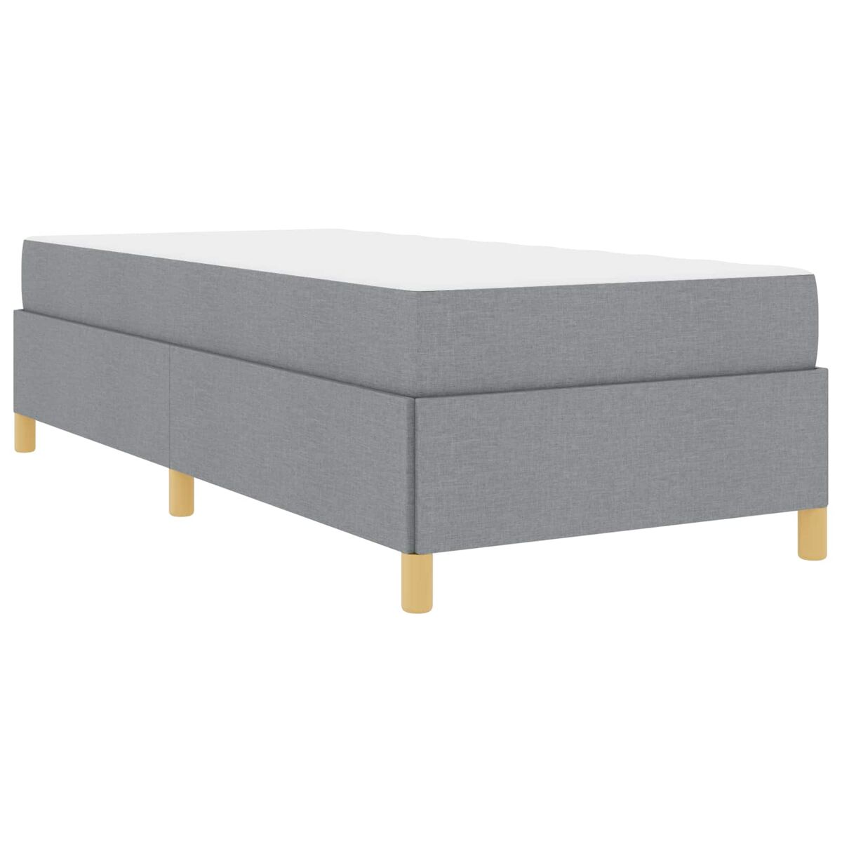 Estructura de cama individual para adultos con colchón gris claro 80 x 200 cm tela