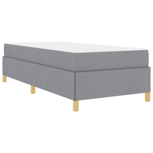 Estrutura de cama de solteiro Design com colchão Cinzento-claro 80 x 200 cm tecido
