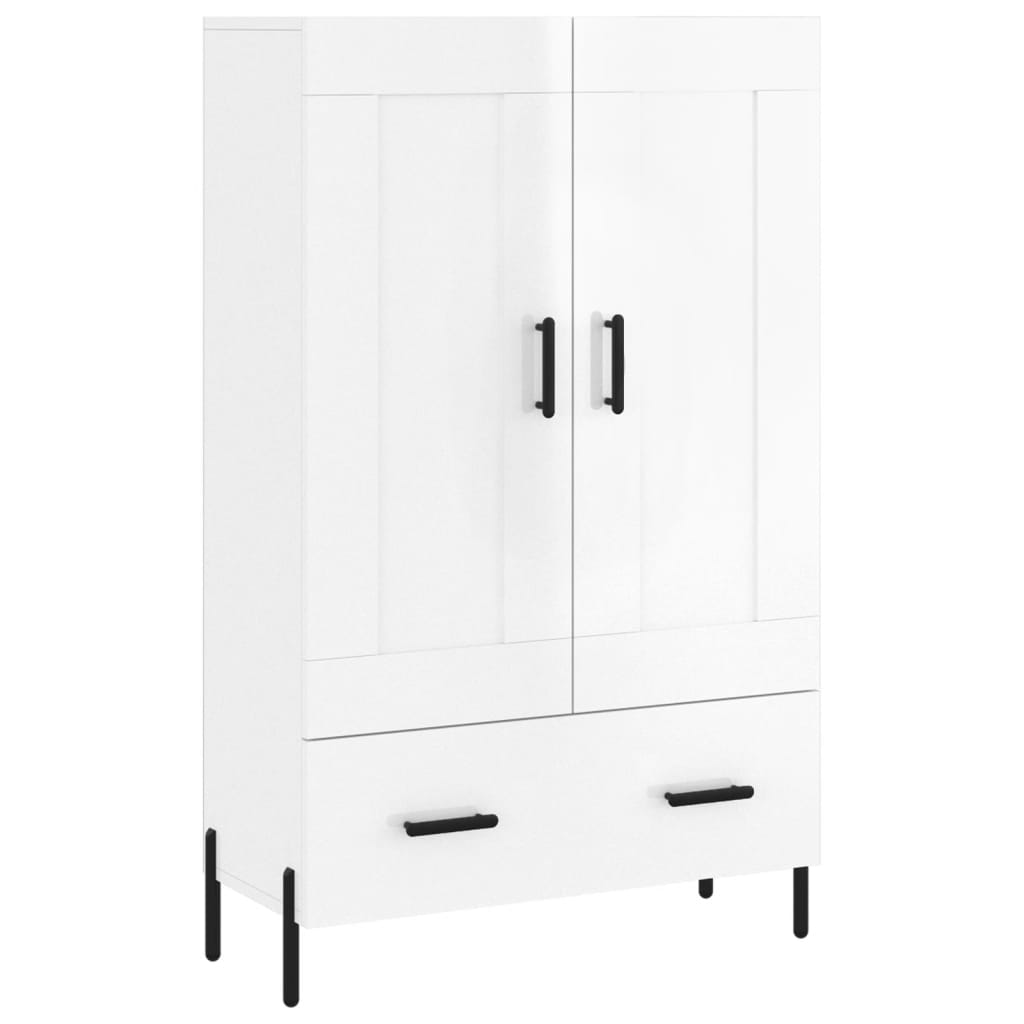 Aparador alto - Mueble de almacenamiento 69 Blanco Brillo