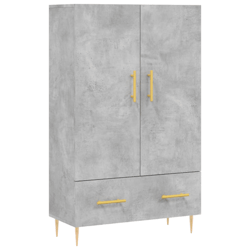 Armário alto - Móvel de apoio 69,5x31x115 cm derivados de madeira cinza-cimento pt1266 Armário alto - Móvel de apoio 69,5x31x115 cm derivados de madeira cinza-cimento pt1266