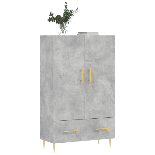 Armário alto - Móvel de apoio 69,5x31x115 cm derivados de madeira cinza-cimento pt1266 Armário alto - Móvel de apoio 69,5x31x115 cm derivados de madeira cinza-cimento pt1266