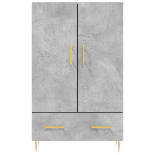 Armário alto - Móvel de apoio 69,5x31x115 cm derivados de madeira cinza-cimento pt1266 Armário alto - Móvel de apoio 69,5x31x115 cm derivados de madeira cinza-cimento pt1266