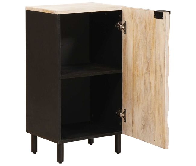 Aparador - mueble de almacenamiento con almacenamiento acabado de lavado 40 x 33 x 75 cm es1721