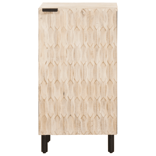 Bufete - Móvei de apoio com porta Acabamento em Wash Branco 40 x 33 x 75 cm pt1721