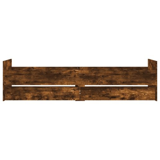 Estrutura de cama de solteiro para adultos com gavetas 100x200 cm carvalho fumado Estrutura de cama de solteiro para adultos com gavetas 100x200 cm carvalho fumado