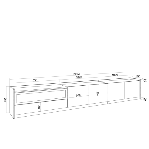Móvel de TV, Muito espaço de arrumação, 310x37x50 cm, Para televisores até 80, Lareira eléctrica, Estilo moderno, Carvalho e preto Móvel de TV, Muito espaço de arrumação, 310x37x50 cm, Para televisores até 80, Lareira eléctrica, Estilo moderno, Carvalho e preto
