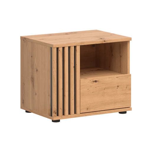 Mesa de cabeceira Ezra Wood 1 gaveta lado esquerdo