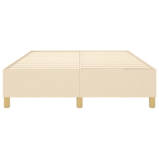 Estrutura de Cama de casal moderno com molas 140x190 cm tecido cor creme