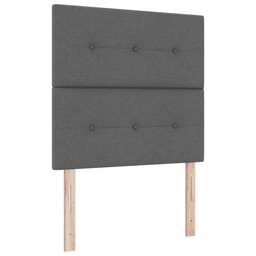 Estrutura de cama de solteiro para adultos Cinzento escuro 80 x 200 cm tecido