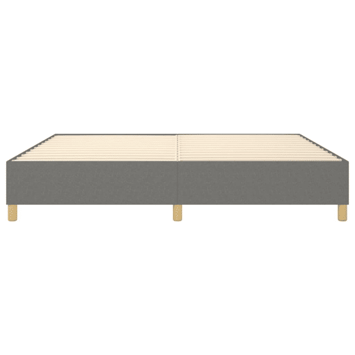 Estrutura de Cama de casal moderno com molas 140x190 cm tecido cinzento-escuro
