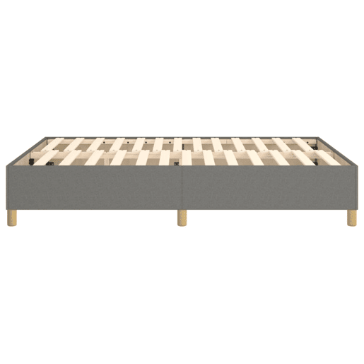 Estrutura de Cama de casal moderno com molas 140x190 cm tecido cinzento-escuro