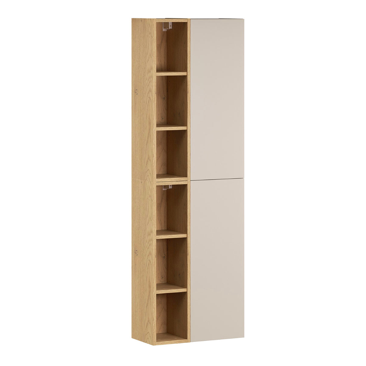Columna de pared 2 puertas y compartimientos azel cachemira y madera