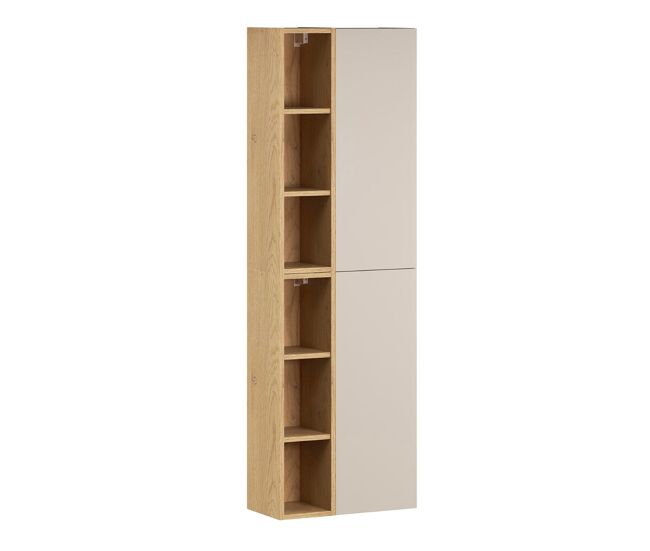Columna de pared 2 puertas y compartimientos azel cachemira y madera