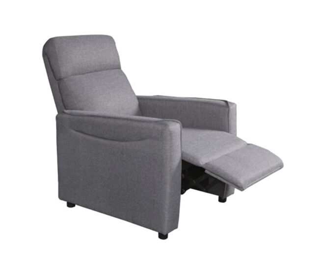Butaca relax romy reclinable | gris | mayor confort y diseño moderno | 72x100x85 cm