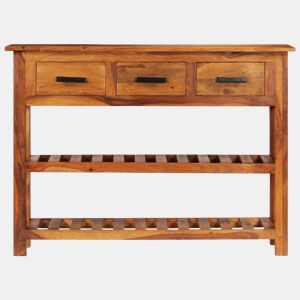 Aparador - Bufete - Móvei de apoio com 3 gavetas 110x30x80 cm madeira de acácia maciça pt1698