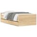 Estructura de cama individual para adultos 78x193 Estructura de cama individual para adultos 78x193 Gris