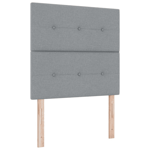 Estrutura de cama de solteiro simple, Cinzento-claro 80 x 200 cm tecido