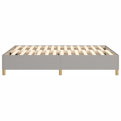 Estrutura de Cama de casal moderno com molas 140x190 cm tecido cinzento-claro