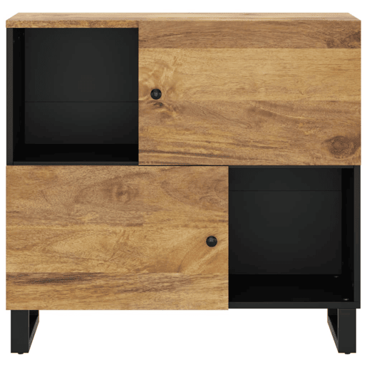 Aparador - Bufete - Móvei de apoio c 2 portas 80x33x75 cm madeira de mangueira maciça pt1690 Aparador - Bufete - Móvei de apoio c 2 portas 80x33x75 cm madeira de mangueira maciça pt1690