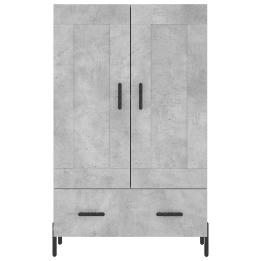 Armário alto - Móvel de apoio 69,5x31x115 cm derivados de madeira cinza-cimento pt1278