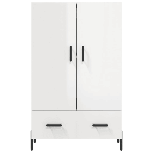 Armário alto - Bufete - Móvel de apoio 69,5x31x115 cm derivados madeira branco brilhante pt1244 Armário alto - Bufete - Móvel de apoio 69,5x31x115 cm derivados madeira branco brilhante pt1244