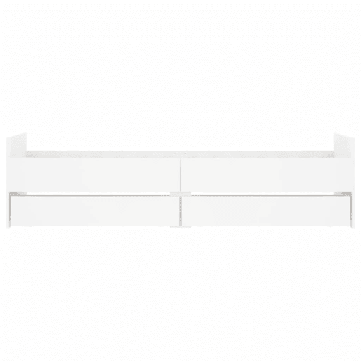 Estrutura de cama de solteiro para adultos com gavetas 90x200 cm branco Estrutura de cama de solteiro para adultos com gavetas 90x200 cm branco
