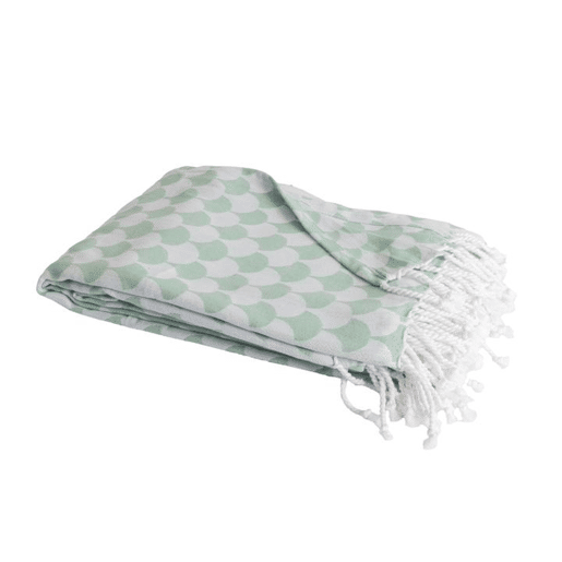 Cobertura xadrez em algodão 100% verde com franjas - DROPALL Cobertura xadrez em algodão 100% verde com franjas - DROPALL