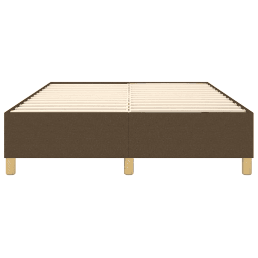 Estrutura de Cama de casal moderno com molas 140x190 cm tecido castanho-escuro
