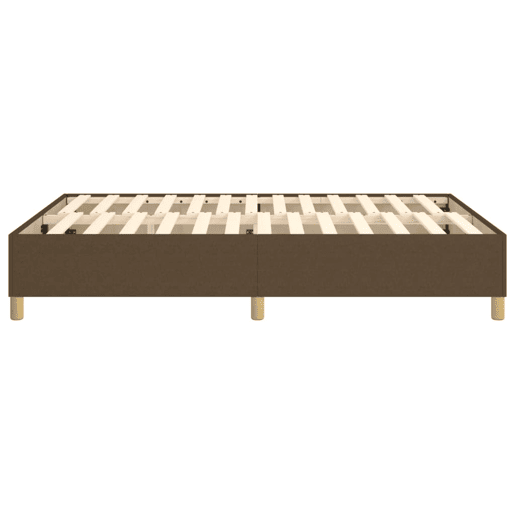 Estrutura de Cama de casal moderno com molas 140x190 cm tecido castanho-escuro