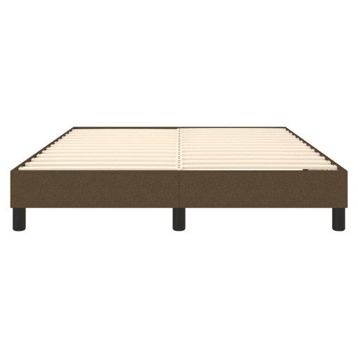 Estrutura de Cama de casal moderno com molas 140x190 cm tecido castanho-escuro