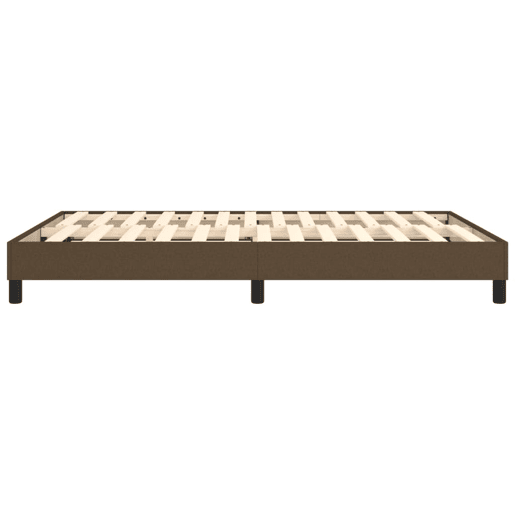 Estrutura de Cama de casal moderno com molas 140x190 cm tecido castanho-escuro