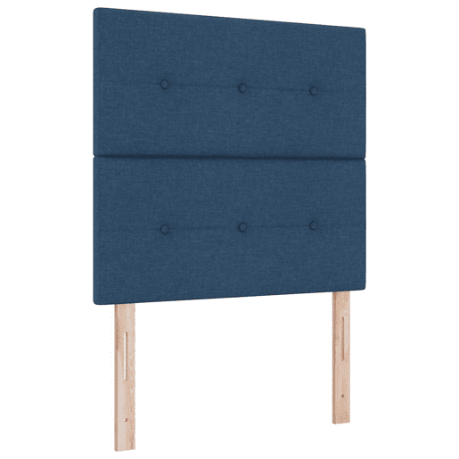 Estrutura de cama de solteiro para adultos com cabeceira Azul 80 x 200 cm tecido