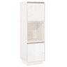 Armário alto - Bufete - Móvel de apoio 38x35x117 cm pinho maciço branco pt543