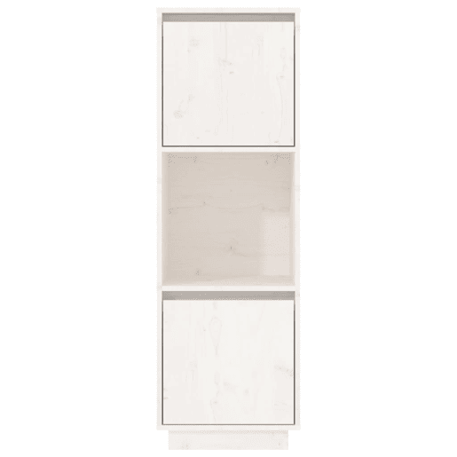 Armário alto - Bufete - Móvel de apoio 38x35x117 cm pinho maciço branco pt543