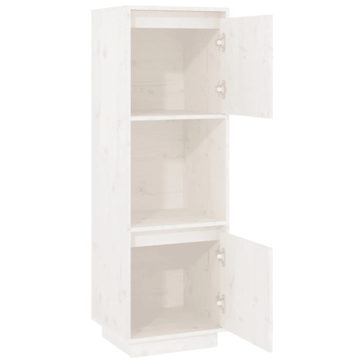 Armário alto - Bufete - Móvel de apoio 38x35x117 cm pinho maciço branco pt543