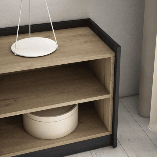 Móvel de TV, Muito espaço de arrumação, 310x37x50 cm, Para televisores até 80, Estante para TV, Estilo moderno, Carvalho e preto Móvel de TV, Muito espaço de arrumação, 310x37x50 cm, Para televisores até 80, Estante para TV, Estilo moderno, Carvalho e preto