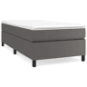 Estrutura de cama de solteiro para adultos com molas 80x200 cm couro artificial cinza