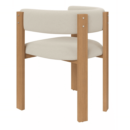 Cadeira de jantar (2 unidades) - ergonómica, almofadada, pés em ferro, fácil de limpar - bege e natural Cadeira de jantar (2 unidades) - ergonómica, almofadada, pés em ferro, fácil de limpar - bege e natural