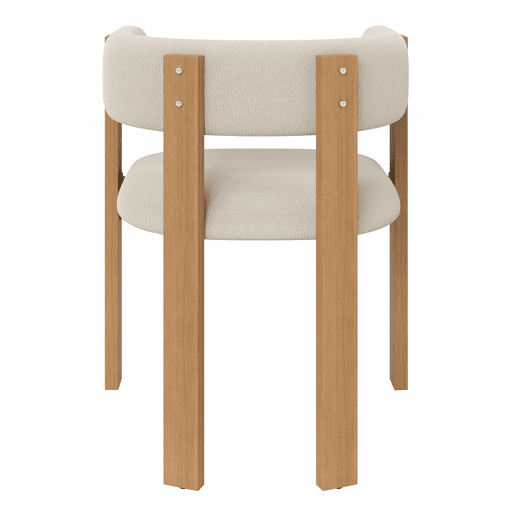 Cadeira de jantar (2 unidades) - ergonómica, almofadada, pés em ferro, fácil de limpar - bege e natural Cadeira de jantar (2 unidades) - ergonómica, almofadada, pés em ferro, fácil de limpar - bege e natural