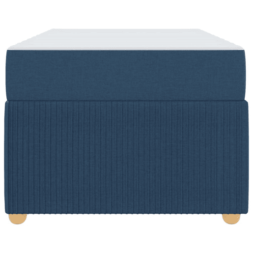 Estrutura de cama de solteiro para adultos com colchão Azul 90 x 200 cm tecido